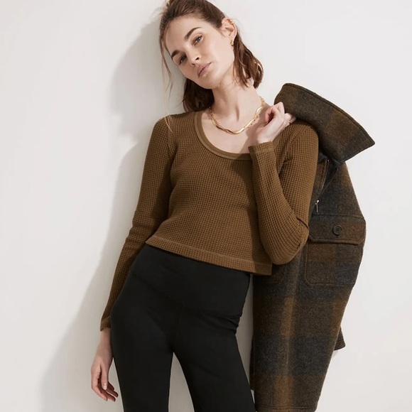 NWT Madewell waffle crop long sleeve - Picture 1 of 9